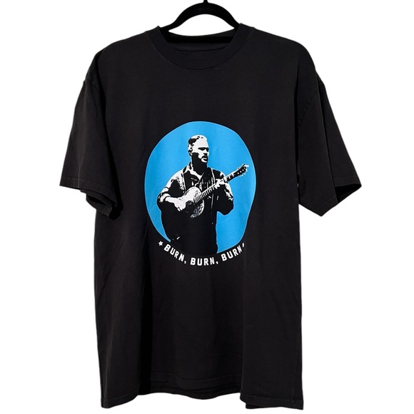 Zach Bryan graphic tee Blue Dot Burn Burn‎ Burn Tour Tee black size medium - Picture 1 of 8
